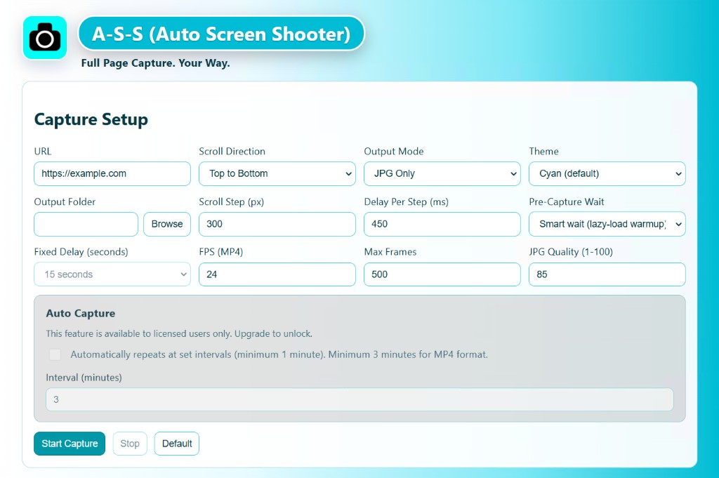 Auto Screen Shooter — Full Page Capture & Screen Recorder for Windows ...